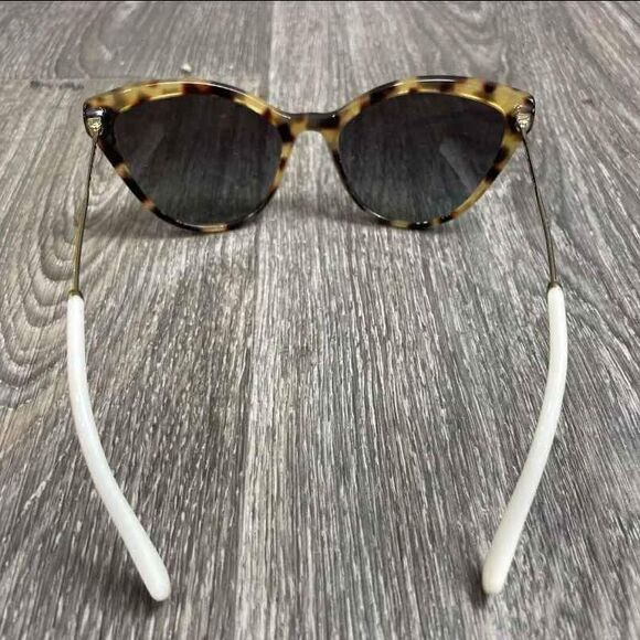 Miu Miu Designer Cat Eye Brown Tortoise Shell Sunglasses with Case - Picture 7 of 10